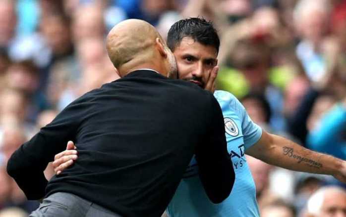 Guardiola dan Aguero © mcfc