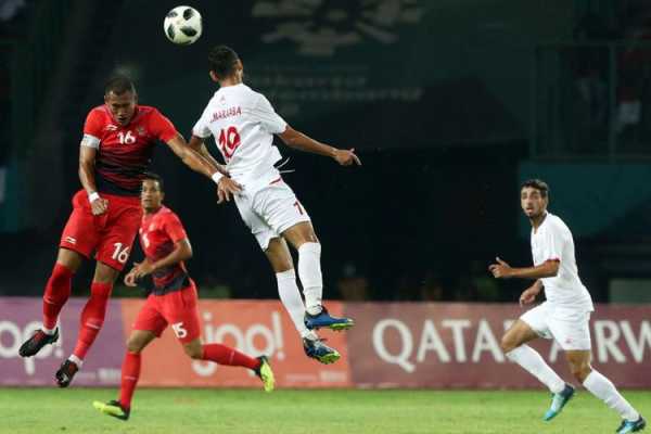 Indonesia saat melawan palestina di Asian Games 2018