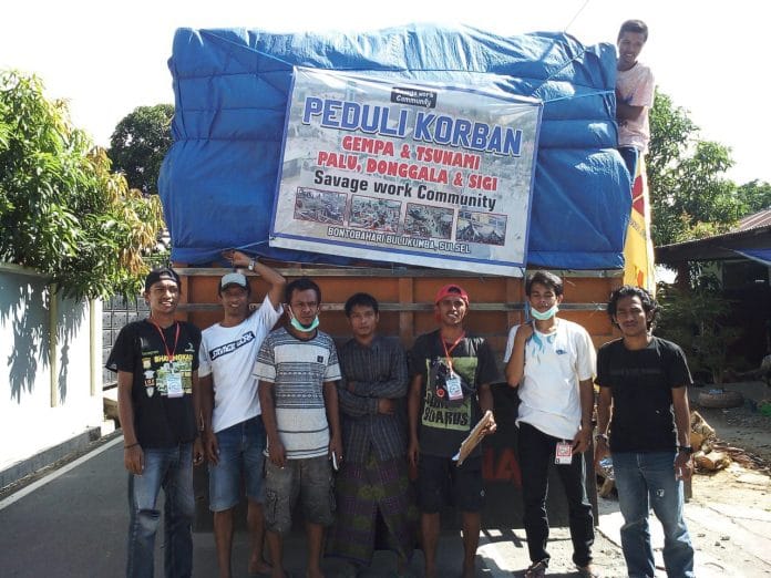 Bantuan Panrita Pinisi dan Savage Work Tiba di Sulteng