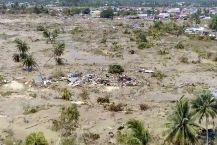 Kondisi Kampung Petobo, Palu, Sulawesi Tengah pascagempa.