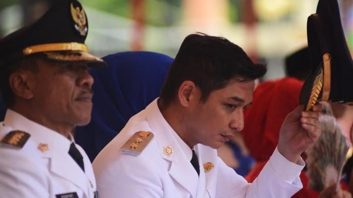 Sigit Purnomo Syamsuddin Said alias Pasha “Ungu” saat dilantik sebagai Wakil Wali Kota Palu periode 2016-2021, Rabu (17/2/2016)
