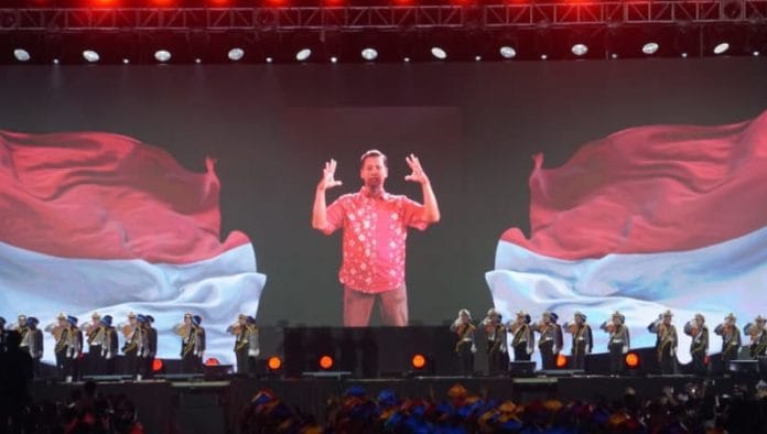 Upacara penutupan Asian Para Games 2018 di Stadion Madya GBK, Jakarta, Sabtu (13/10/2018). (Foto: Irfan Adi Saputra/kumparan)