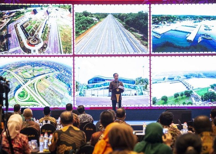 Jokowi saat meresmikan Kobijakan Satu Peta di Jakarta, Selasa (11/12/2018).