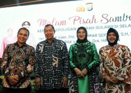 Wali Kota makassar, Danny Pomanto bersama Irjen Pol Umar Saptono, SH, MH di Claro Hotel, Jumat (1/2/19).