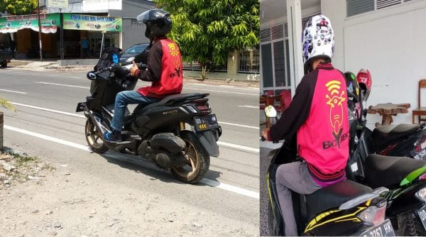 Boyjek di Bulukumba saat sedang beroperasi.