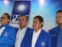 Zulkifli Hasan, Bara Hasibuan, Nasrullah, dan Bima Arya. (Tri Mujoko Bayuaji/Jawa Pos)