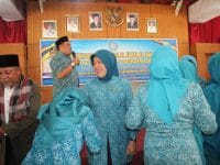 Halal Bihalal antar pengurus PKK se-kabupaten Barru di Baruga Singkerua Ada'e Barru, Rabu (20/6/2019).
