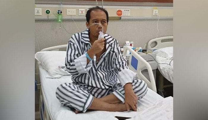 Kondisi Kepala Pusat Data Informasi dan Humas Badan Nasional Penanggulangan Bencana (BNPB) Sutopo Purwo Nugroho saat dirawat di Guangzhou, Cina sebelum meninggal dunia.