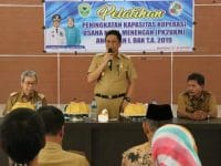 Pelatihan Peningkatan Kapasitas Koperasi Usaha Kecil Menengah (PK2UKM) di Bola Sobae, Kecamatan Barru, Senin (22/7/2019).