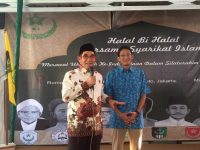Halal Bihalal Syarikat Islam di Rumah Kebangsaan HOS Tjokroaminoto, Jalan Taman Amir Hamzah Nomor 2, Pengangsaan, Menteng, Jakarta Pusat, Minggu (30/6/2019).