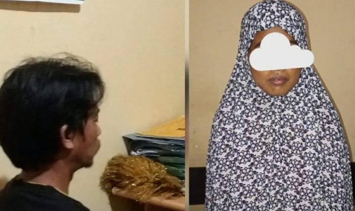 AA dan BI, sepasang saudara kandung yang melahirkan dua orang anak di Kabupaten Luwu, Sulsel. (Ist)