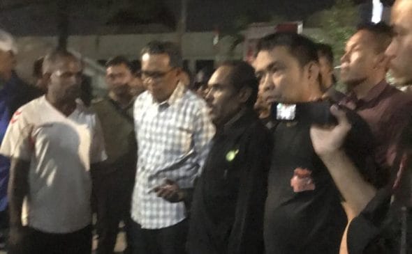 Nurdin Abdullah, usai menemui mahasiswa dan masyarakat Papua, di Asrama Papua