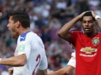 Ekspresi Marcus Rashford saat gagal mengeksekusi penalti