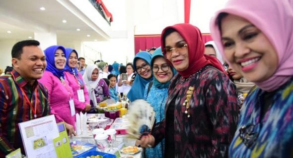 Festival Pangan Lokal Beragam, Bergizi Seimbang dan Aman (B2SA), di Baruga Karaeng Pattingalloang, Rabu (28/8).