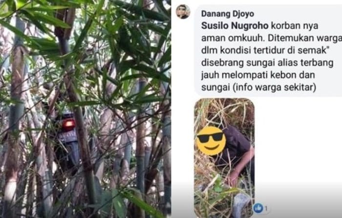 Orderan Mistis, Driver Ojol Tidur di Semak-semak, Motornya Nyangkut di Pohon Bambu