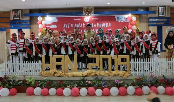 Peringatan Hari Anak Nasional (HAN) 2019 Tingkat Kabupaten Bulukumba yang berlangsung meriah di Ruang Pola Kantor Bupati Bulukumba