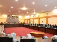 Mahasiswa KKN Universitas Muslim Indonesia (UMI) diterima secara resmi oleh Pemerintah Kabupaten Bantaeng di Ruang Pola Kantor Bupati Bantaeng, Jumat (6/9/2019) Pagi.