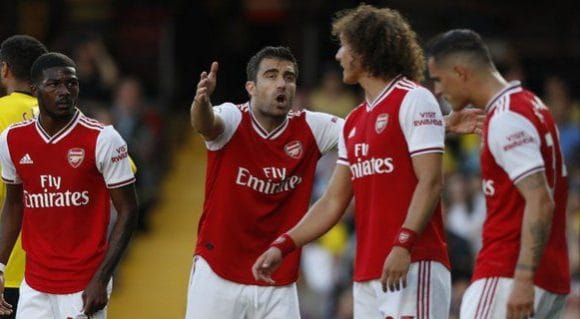 Skuat Arsenal di laga lawan Watford
