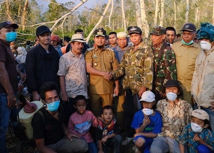 Wagub Sulsel mengunjungi lokasi kebakaran hutan Gunung Bawakaraeng Selasa (22/10/2019)