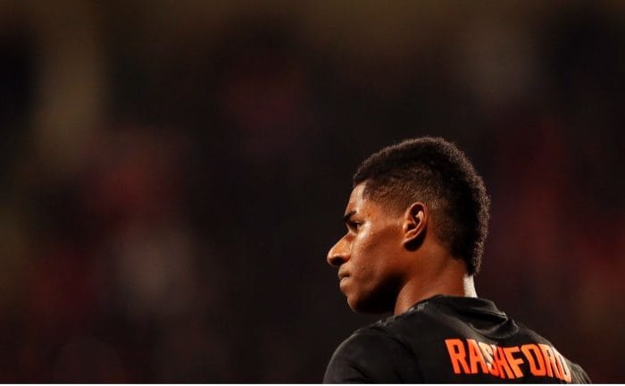 Marcus Rashford dalam laga AZ Alkmaar vs Manchester United