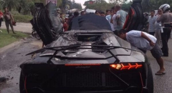 Kondisi Lamborghini Aventador Milik Raffi Ahmad usai terbakar.