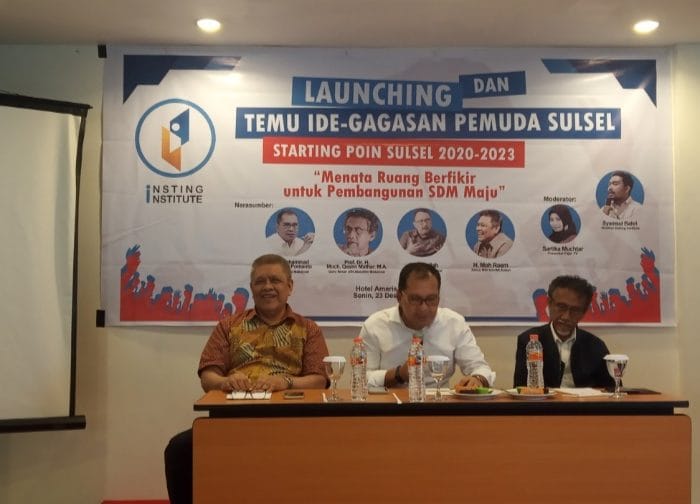Launching Insting Institute dan Temu Ide-Gagasan Pemuda Sulsel (Starting Poin Sulsel, 2020-2023).
