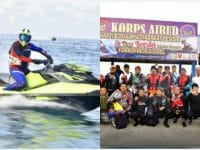 Gubernur Sulsel Prof Nurdin Abdullah melakukan touring jetski dengan menempuh rute Makassar-Parepare, Sabtu 28 Desember 2019.