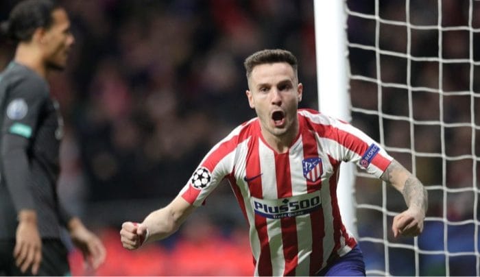 Saul Niguez menjadi penentu kemenangan Atletico Madrid atas Liverpool (c) AP Photo
