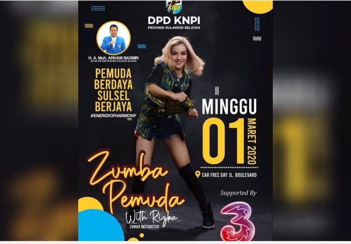 Zumba Pemuda KNPI Sulsel.