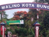 Gerbang masuk Malino Kota Bunga Kabupaten Gowa.