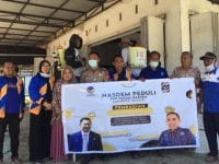 NasDem Peduli, Achmad Dg Se're Pimpin Langsung Penyemprotan Disinfektan