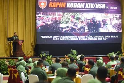 Rapat Pimpinan Kodam Hasanuddin Tahun 2020.