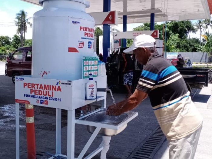 Pertamina Berdayakan Mitra Binaan UMKM Untuk Sediakan Sarana Cuci Tangan Hadapi Covid-19