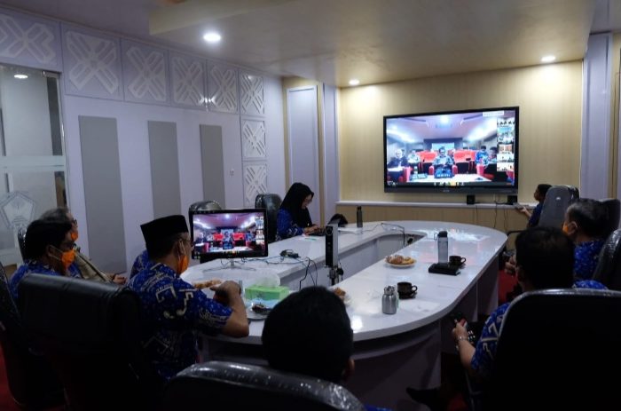Sekda Gowa Ikuti Rakor Penanganan Covid-19 Kemendagri