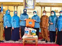 Priska Adnan Terima Bantuan 600 Paket Sembako dari TP PKK Sulsel