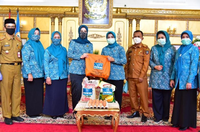 Priska Adnan Terima Bantuan 600 Paket Sembako dari TP PKK Sulsel