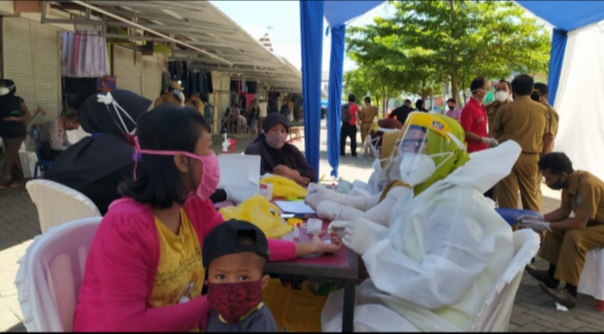 Hari Pertama Rapid Test Massal, Pemkab Gowa Sasar Empat Pasar