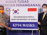 Indonesia Terima Bantuan 500 Ribu Masker dari Korea Selatan