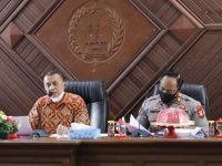 Rapat awal persiapan peringatan HUT RI ke-75, di Ruang Rapat Pimpinan Kantor Bupati Kepulauan Selayar, Kamis (16/7/2020).