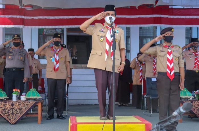 Ketua Kwartir Cabang Selayar Pimpin Apel Besar Hari Gerakan Pramuka Ke-59.