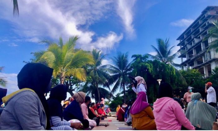 Anjungan Losari Segera di Buka, Puluhan PK5 diberi Edukasi Protokol Kesehatan
