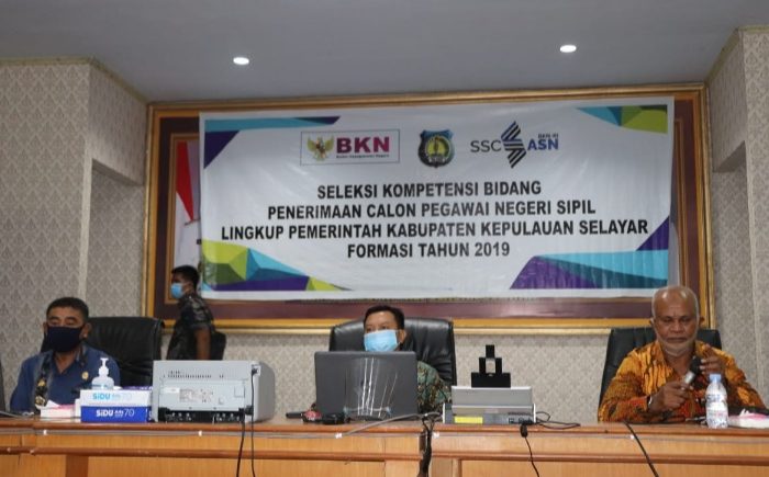 Bupati Selayar Pantau Pelaksanaan Tes SKB CPNS.