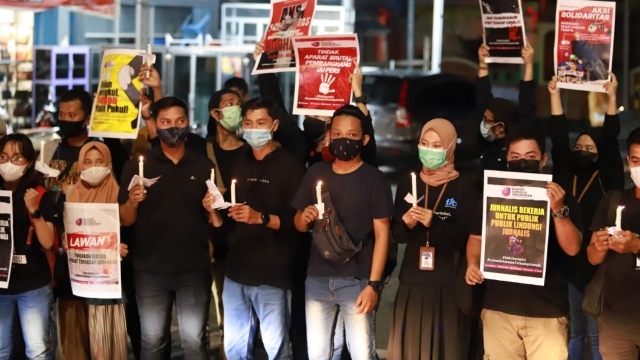 Jurnalis di Bontang Gelar Aksi Damai Bentuk Solidaritas untuk Nurhadi