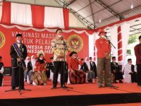 Vaksinasi pelajar yang digelar bersama Badan Intelijen Negara (BIN) dan Pemerintah Kabupaten Bantaeng