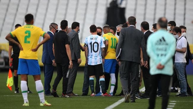 Kualifikasi Piala Dunia: Laga Brasil vs Argentina Dihentikan