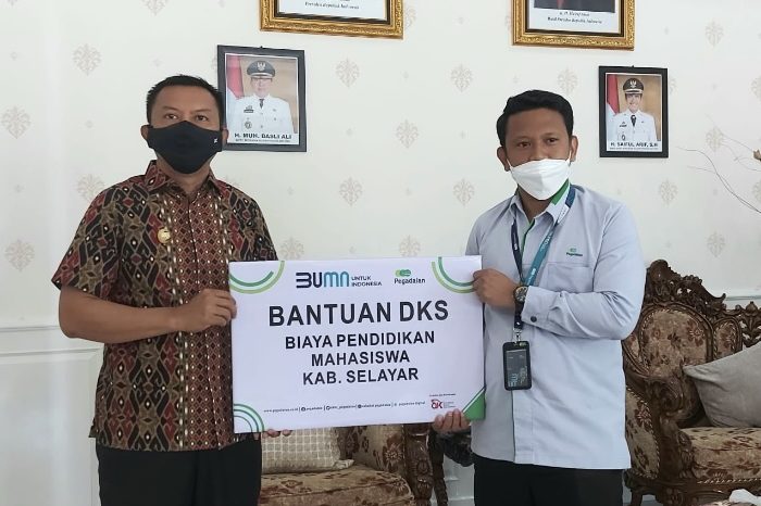 Diterima Bupati, Pegadaian Cabang Selayar Beri Beasiswa untuk Mahasiswa Program S2