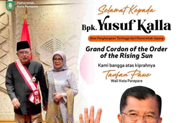 Taufan Pawe Bangga Mantan Wapres Jusuf Kalla Raih Penghargaan dari Jepang