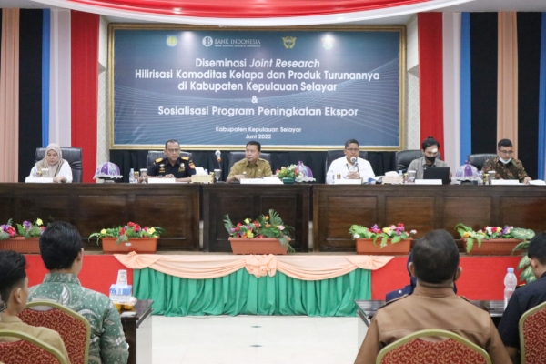 Bupati Basli Ali Apresiasi Hasil Riset Hilirisasi Kelapa BI Join Unhas