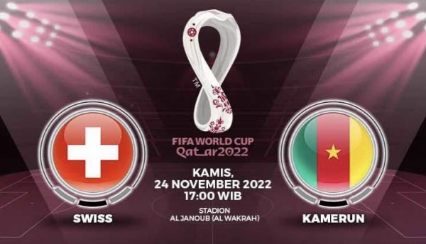 Link Live Streaming Swiss vs Kamerun (Switzerland vs Cameroon) Grup G Piala Dunia 2022