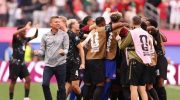 Timnas Kanada merayakan gol saat melawan Afrika Selatan di Los Angeles Stadium, Senin (29/6/2026) dini hari WIB. (AFP)